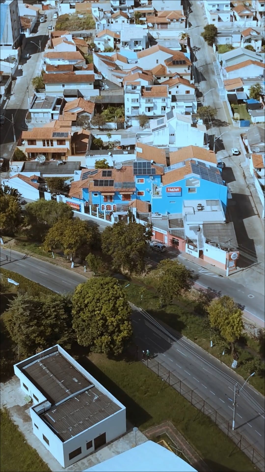 Vista aérea do Habtati e arredores